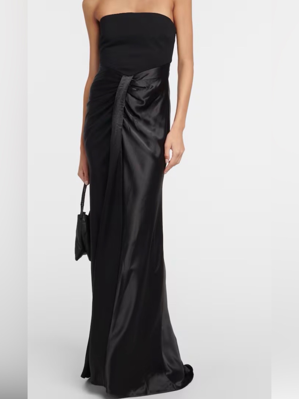 STAUD Black Strapless Wayfaring Maxi Dress Size 0